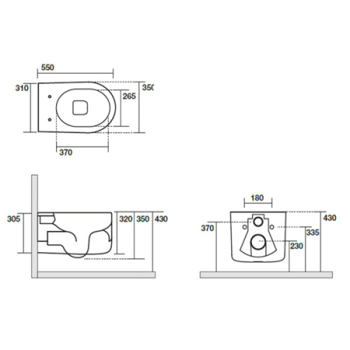Унитаз подвесной Kerasan Nolita белый матовый - фото 3