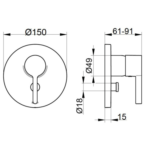 Смеситель для душа Keuco Edition 400 51571 - фото 4