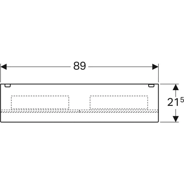 Зеркальный шкаф с подсветкой Geberit Acanto 90 см дуб мистик - фото 2