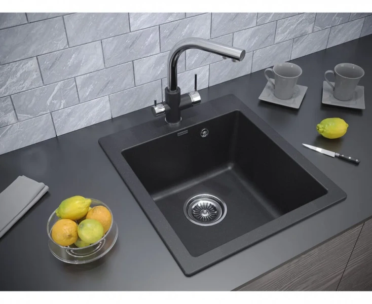 Мойка для кухни Paulmark Kante 46 см антрацит - фото 3