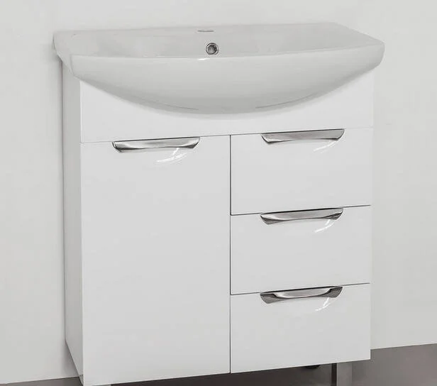 Тумба под раковину напольная Style Line Жасмин 66 см белая, современная, hi-tech - фото 3