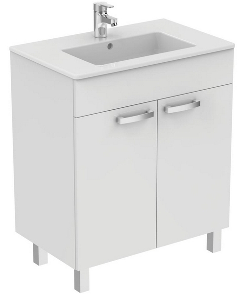 Тумба с раковиной подвесная Ideal Standard Tempo E0536 70 см с 2-мя дверцами, моноблок - фото 5