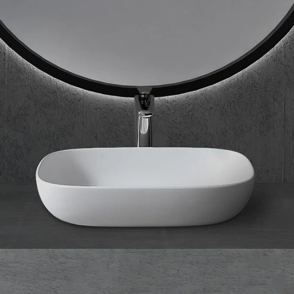 Раковина Abber Stein 60 см белая матовая - фото 3