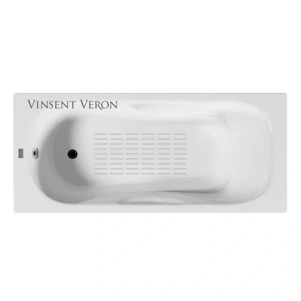 Чугунная ванна Vinsent Veron Aura VAU1707042-AS, 170 x 70 см, с антискользящим покрытием, цвет белый - фото 1