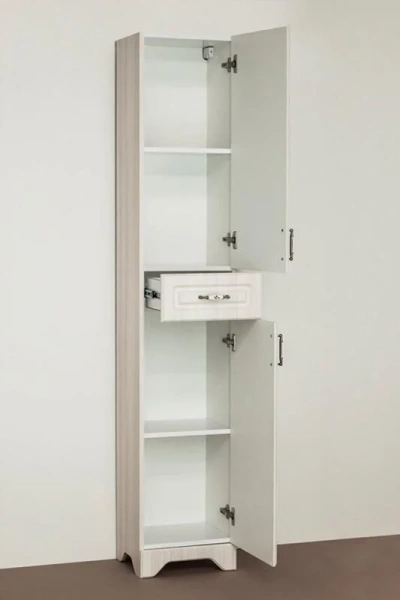 Шкаф-пенал напольный Style Line Олеандр-2 36 см рельеф пастель, напольные - фото 4