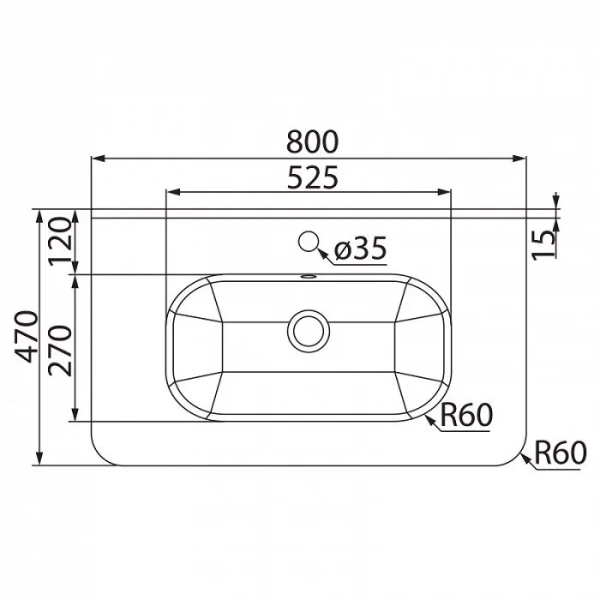 Тумба с раковиной подвесная IDDIS Brick BRI80W0i95K 80 см с двумя выдвижными ящиками, окрашенные - фото 9