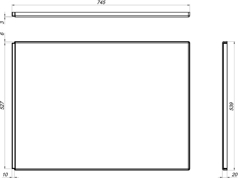Боковая панель Am.Pm Gem 75 см белая - фото 3