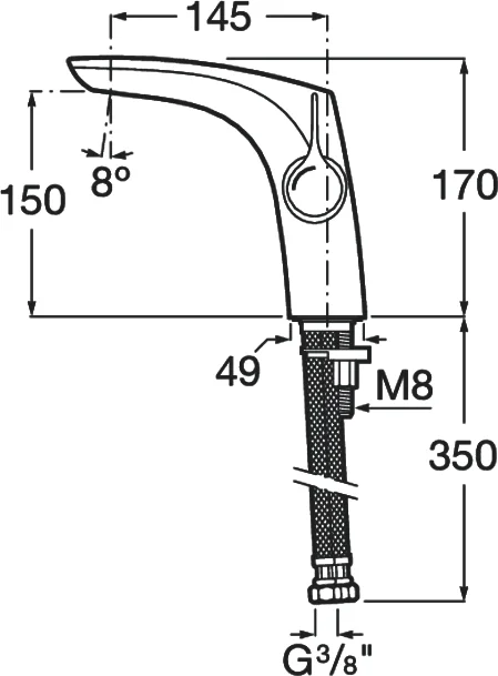 Смеситель для раковины Roca Insignia черный титан, без донного клапана - фото 4
