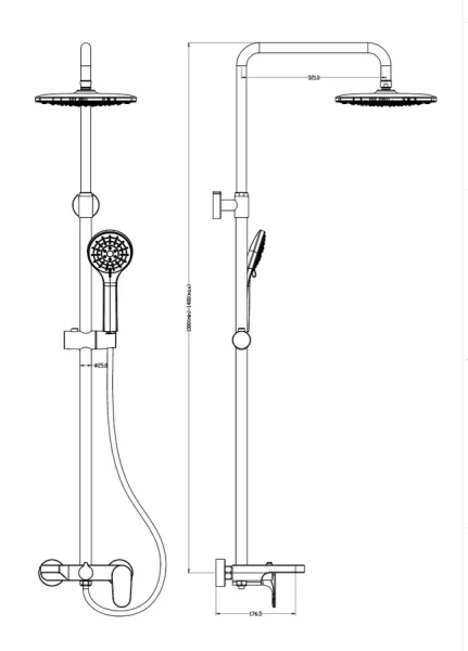 Душевая стойка Boheme Spectre 458 со смесителем - фото 4