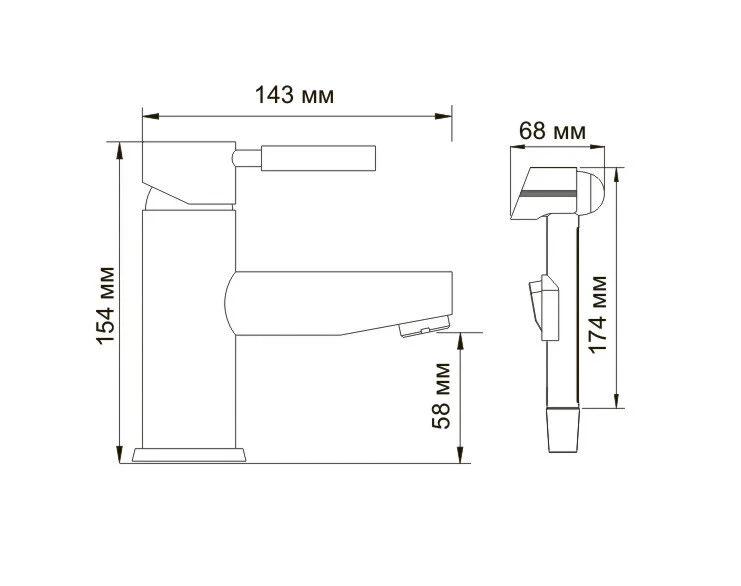 Смеситель с гигиеническим душем WasserKRAFT Main хром - фото 2