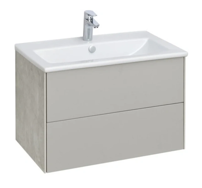 Тумба с раковиной подвесная Акватон Сохо 1A258101AJ 75 см с механизмом открывания Push-To-Open