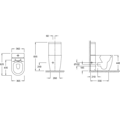 Унитаз компакт Jacob Delafon Soprano UJAK102-0 c технологией rimless - фото 2