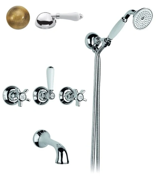 Смеситель для ванны, ручка 78 P. Mont Blanc Anticata, Nicolazzi D.Anglaises 1403