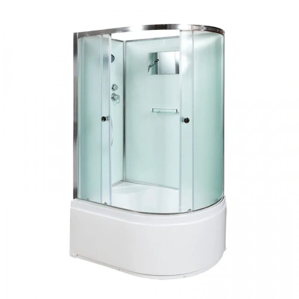 Душевая кабина Deto D120х80 см без крыши, стеклянные, рифленые - фото 7