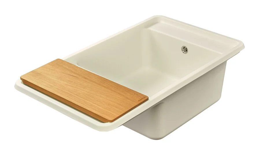 Мойка для кухни Акватон Беллис 78 см жемчуг, с одной основной чашей - фото 7