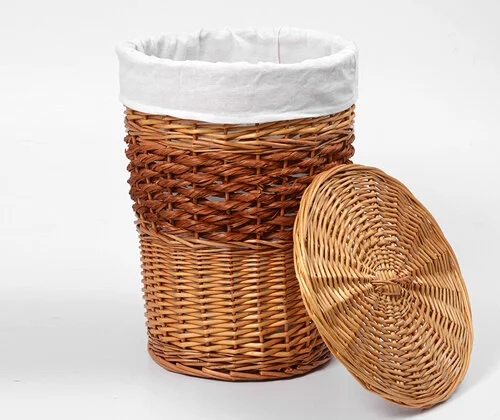 Корзина для белья WasserKRAFT Main светло-коричневая - фото 3