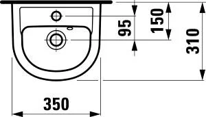 Раковина Laufen Pro 35 см белая - фото 2