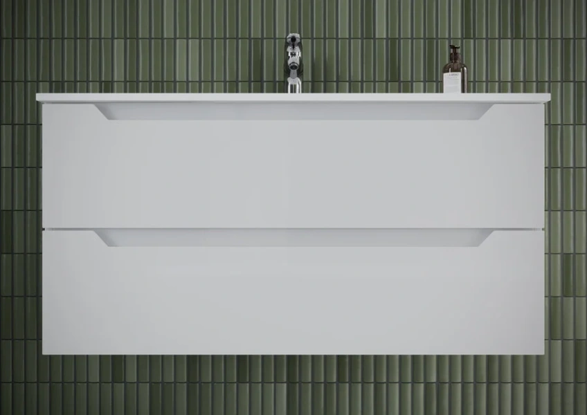 Тумба с раковиной подвесная Sancos Norma 2.0 NR2.0100W 100 см с ящиками - фото 4