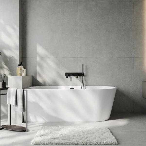 Ванна акриловая Abber AB9502-1.4 L/AB9502-1.4 R, 140 x 70 см, белая, левая/правая, без гидромассажа - фото 6