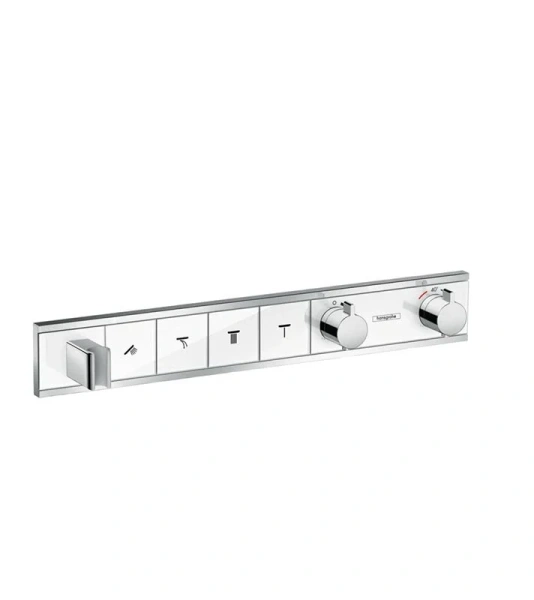 Смеситель для душа Hansgrohe RainSelect хром/белый, с термостатом - фото 7
