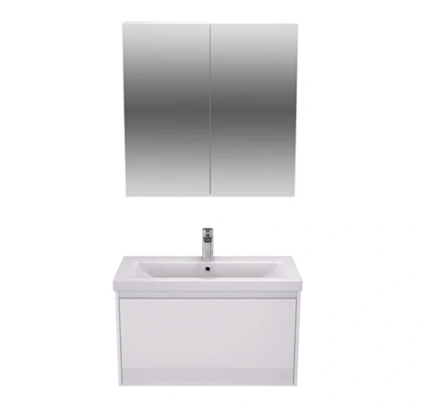 Тумба с раковиной подвесная Velvex Klaufs tpKLA.80.1Y-61 80 см с ящиком, моноблок - фото 5