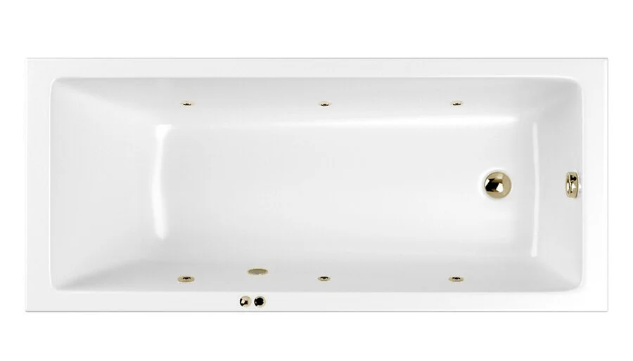 Ванна гидромассажная Whitecross Wave Soft, 170 х 70 см, увеличенная толщина акрила, усиленная армировка, белый/бронза, 0101.170070.100.SOFT.BR - фото 1