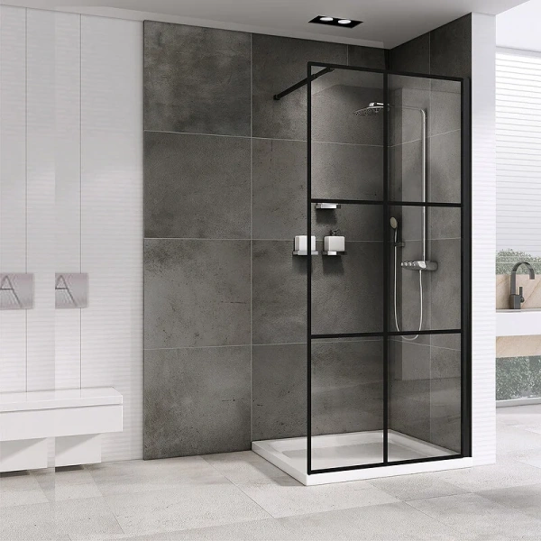 Душевая перегородка Abber Immer Offen 120 см стекло прозрачное с рисунком - фото 4