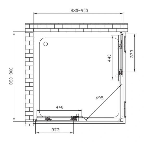 Душевой уголок Vincea Soft 90x90 см хром, современные, hi-tech - фото 3