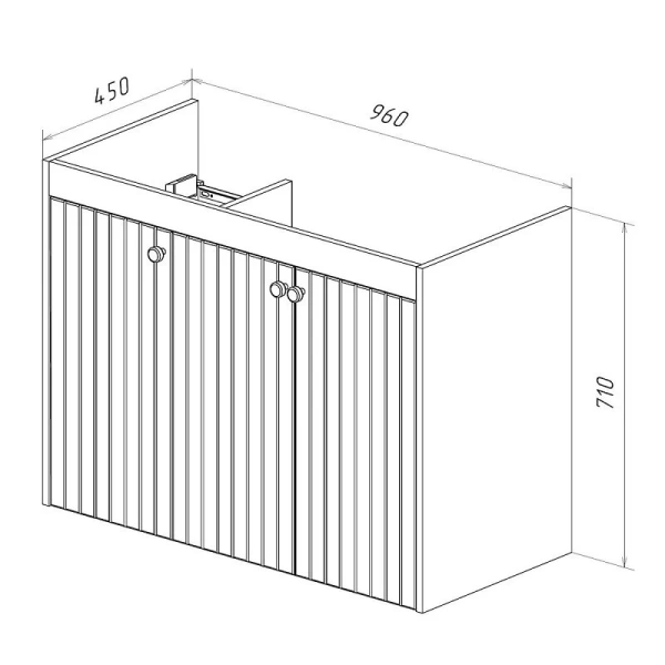Тумба с раковиной Lemark Romance LM07R100T 100 см 3-х дверная - фото 2