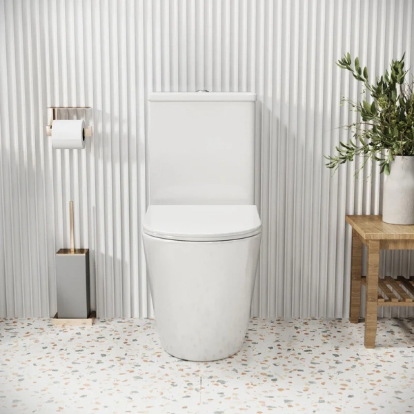 Унитаз компакт Grossman Color безободковый белый, фаянс, керамика - фото 9