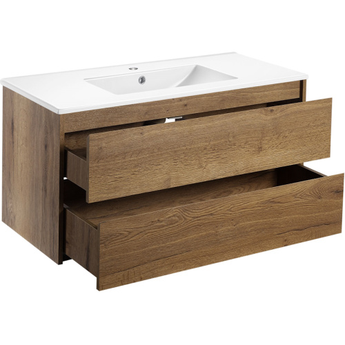 Тумба под раковину подвесная Vincea Gio 100,6 см T.Oak, современная, hi-tech - фото 3