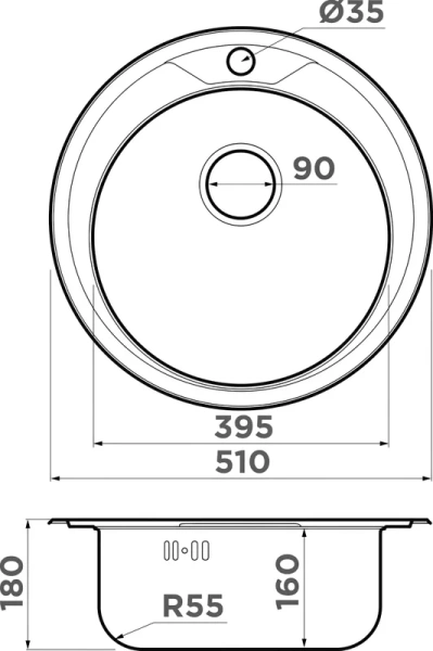 Мойка для кухни Omoikiri Asida 51-IN 51 см нержавеющая сталь, врезные - фото 2
