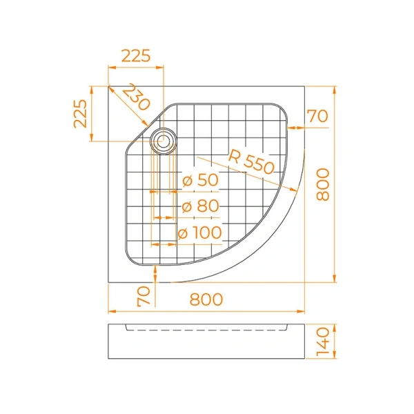 Душевой поддон RGW SMC 80x80 см белый - фото 2