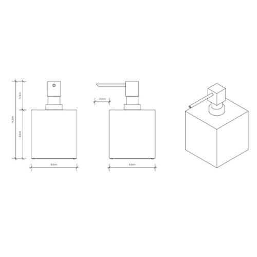 Дозатор для мыла Decor Walther Cube 08250 настольный - фото 4