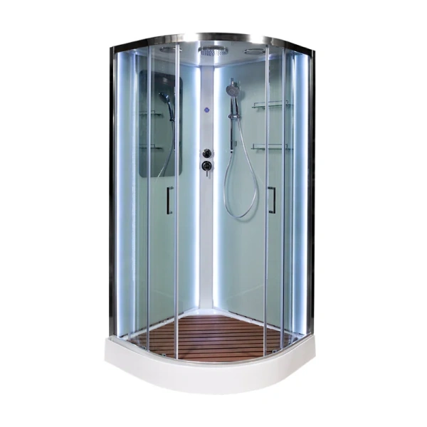 Душевая кабина Deto A 90х90 см с led подсветкой включаемой с помощью кнопки - фото 4