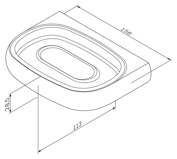 Мыльница Am.Pm Sensation стеклянная - фото 2