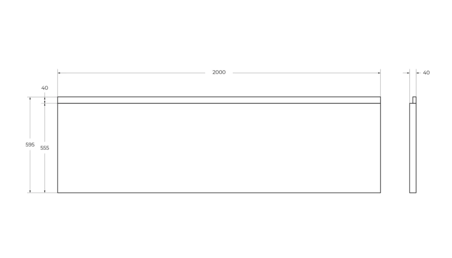 Передняя панель для ванны Cezares Plane белая W37 - фото 2