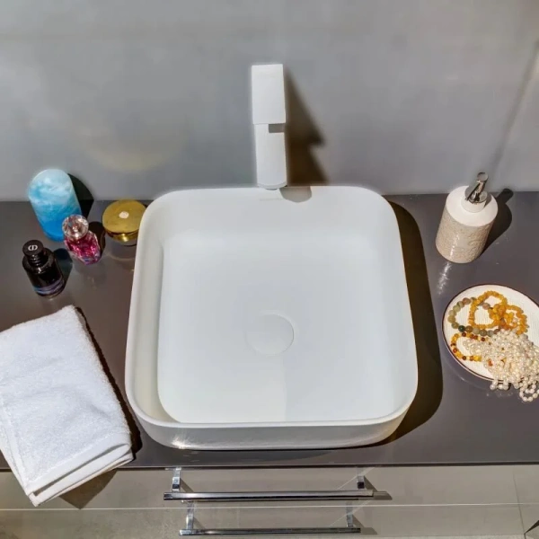 Раковина Montebianco Loreto Piazza 36 см белая матовая, одинарные - фото 7