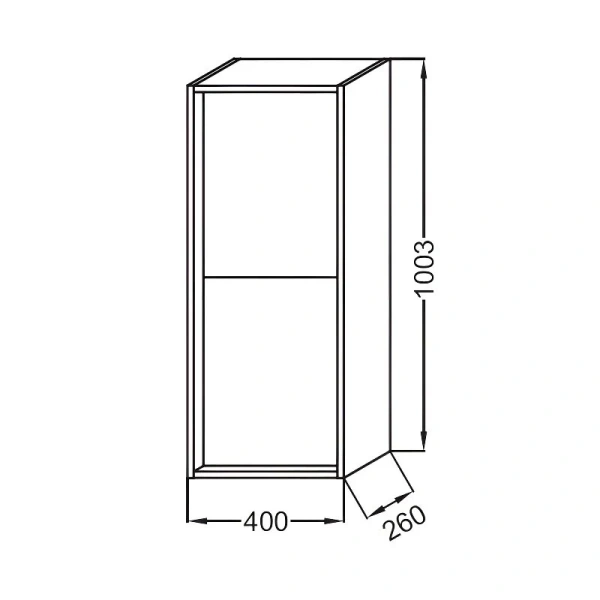 Шкаф-пенал подвесной Jacob Delafon Vivienne 40 см белый меламин, по запросу - фото 2