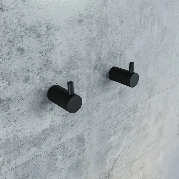 Крючок для ванной IDDIS Petite черный матовый - фото 3