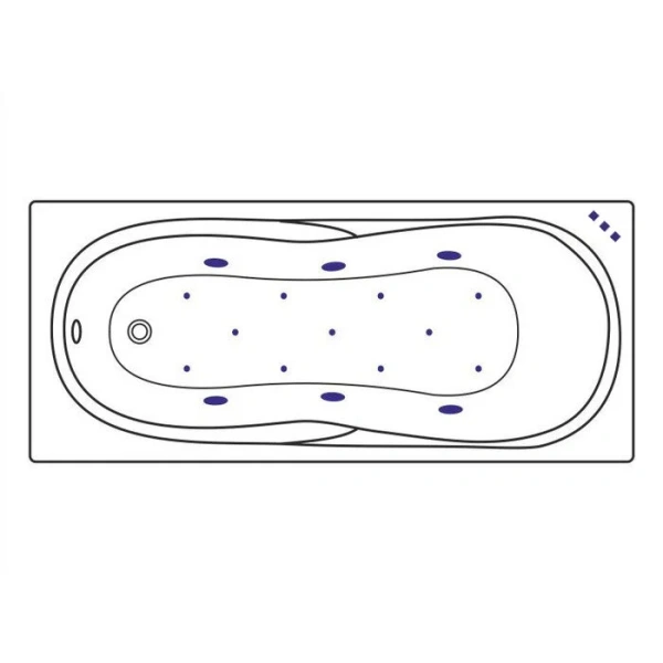 Ванна гидромассажная Excellent Sekwana Relax 170 x 75 см, белый/бронза, WAEX.SEK17.RELAX.BR - фото 3