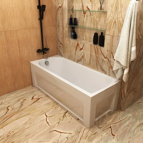 Ванна акриловая Timo Mika 160x70 см белая, прямоугольные - фото 5