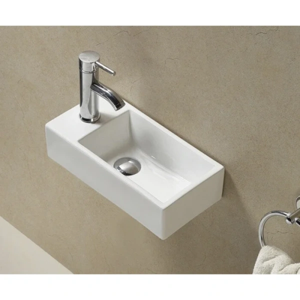 Раковина GID Suspendido N9270R 41 см правосторонняя белая, 40 см - фото 6