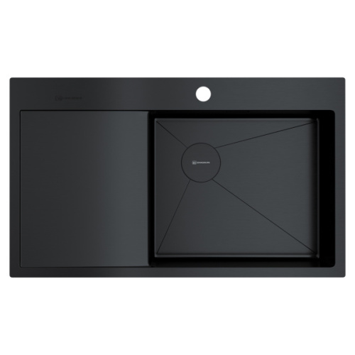 Мойка для кухни Omoikiri Akisame 86-GB-R 86 см правая графит - фото 1