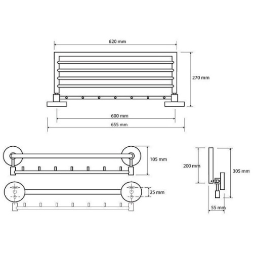 Полотенцедержатель Bemeta Omega хром - фото 3