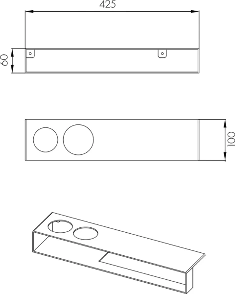 Полочка для ванной Акватон Лофт Урбан с полотенцедержателем - фото 4