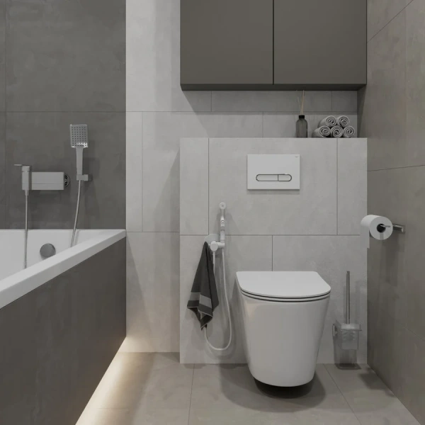 Клавиша смыва IDDIS Unifix белая/хром, слив эконом-стандарт с двумя клавишами - фото 3