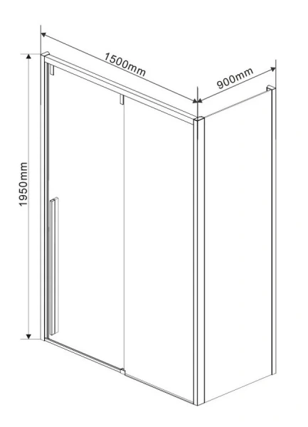Душевой уголок Vincea Lugano 150x90 см хром, прямоугольные - фото 2