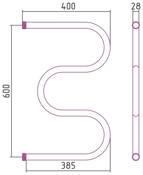 Полотенцесушитель водяной Стилье Классика 00004-6040 - фото 2