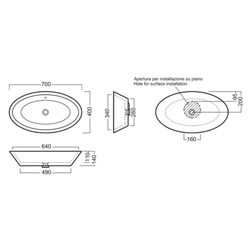 Раковина Hatria Happy Hour Y0M901 70х40 см - фото 3